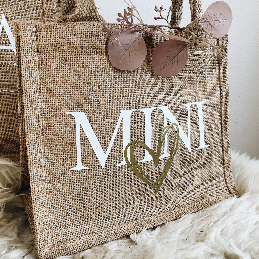 Jutetasche personalisierbar, "Mama und/oder Kind" - JelliesDesign - Jute Bag - Totes