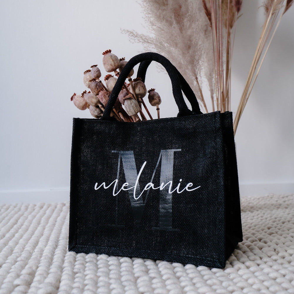 Jutetasche mit Initialen - Jellies Design