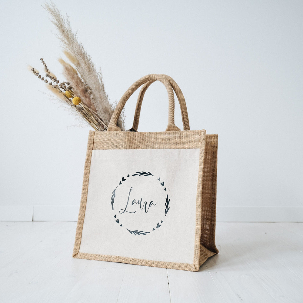Jutetasche personalisiert mit Namen - Jellies Design