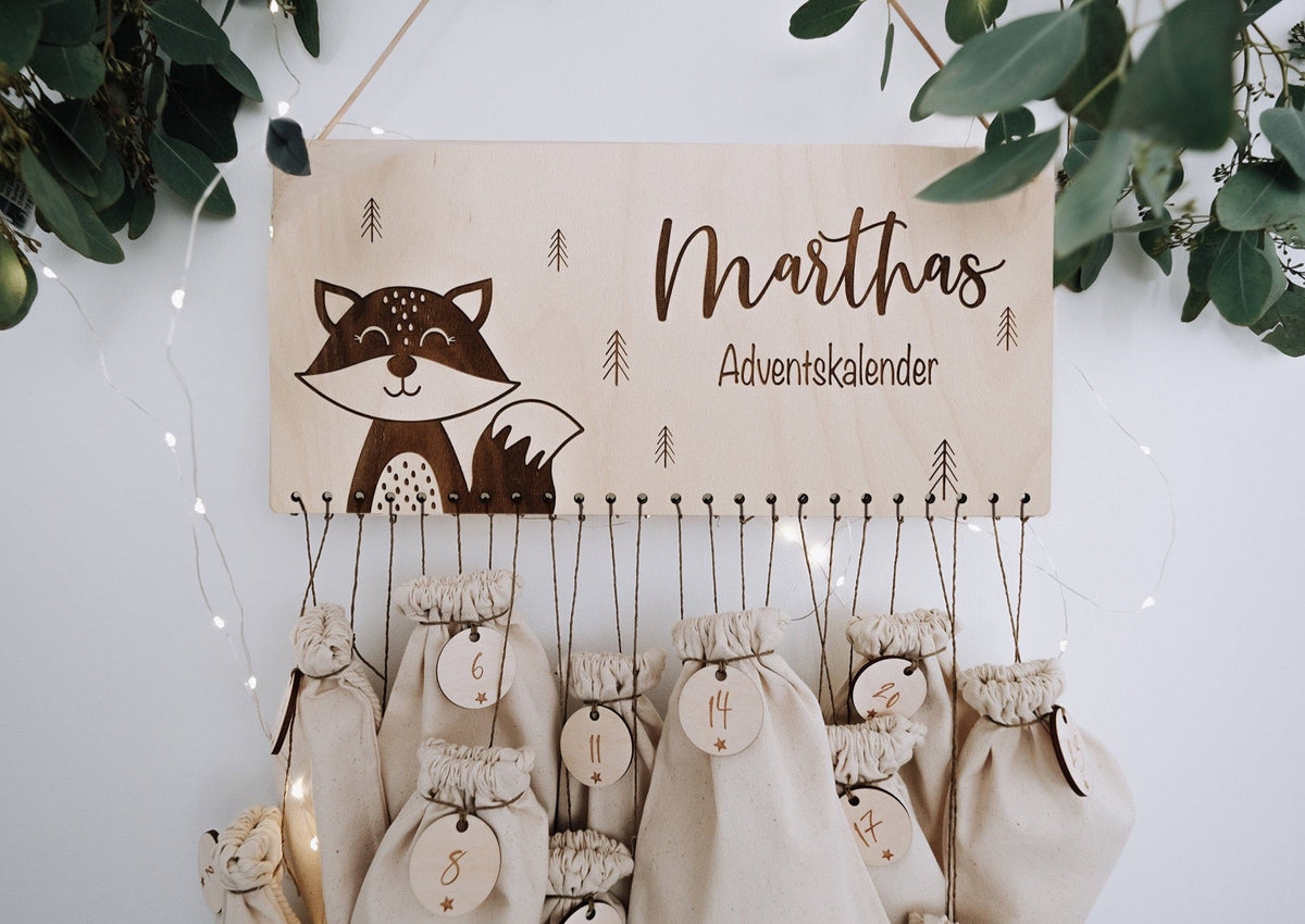Adventskalender aus Holz für Kinder - Jellies Design