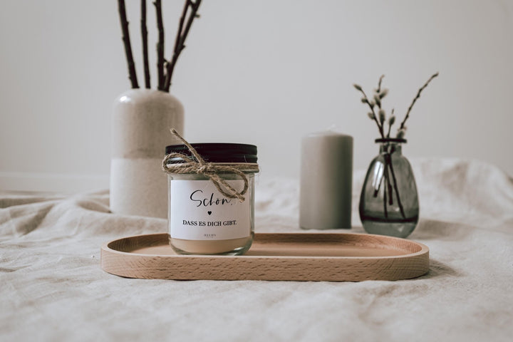 Kerze im Glas "schön, dass es dich gibt" - Jellies Design