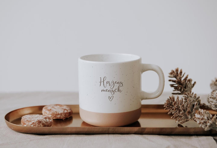 Personalisierte Keramiktasse Herzensmensch - Jellies Design