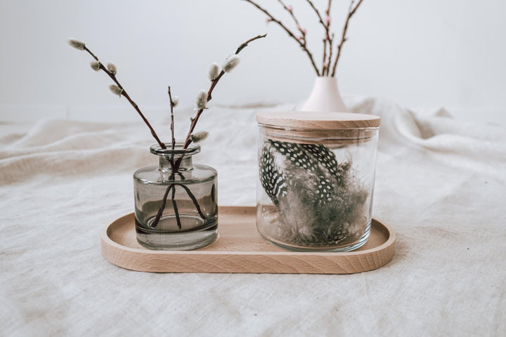 Tablett aus Holz mit Herz - Jellies Design