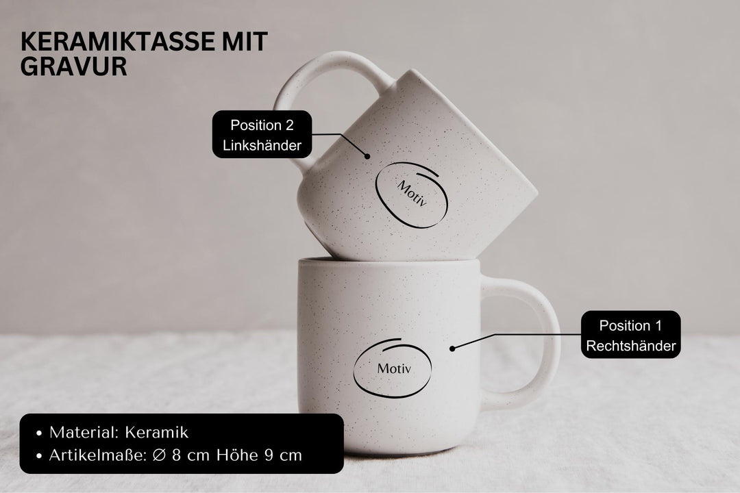Erzieherin mit Herz Steingut Tasse - Jellies Design