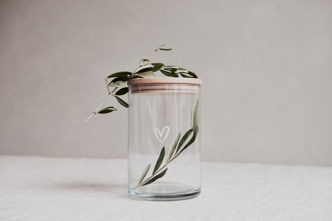 Vorratsglas "Herz" die Geschenkidee zum Danke sagen für Erzieher, Kollegen oder Kindergarten, Kita - Jellies Design