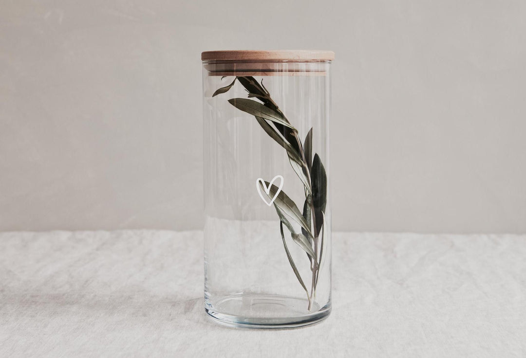 personalisiertes Vorratsglas "Herz" mit Gravur "von Herzen" - Jellies Design