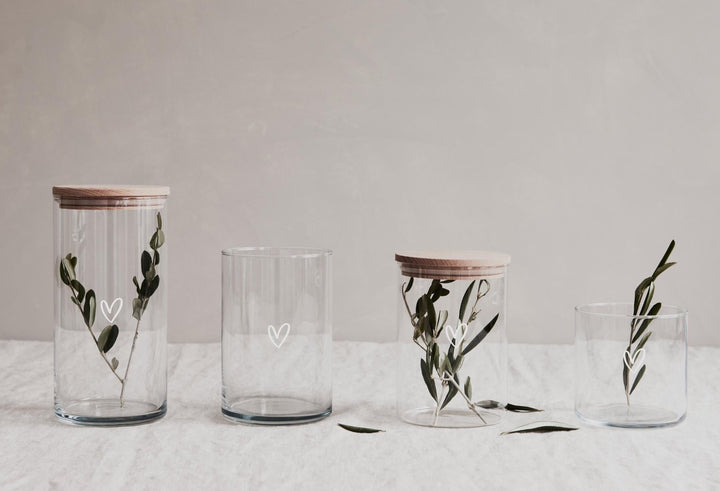 personalisiertes Vorratsglas "Herz" mit Gravur "von Herzen" - Jellies Design