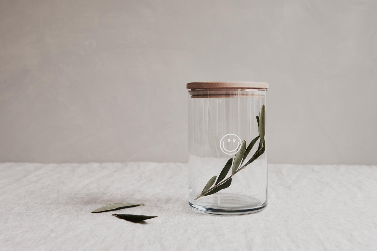 Vorratsglas "Smiley" die Geschenkidee zum Danke sagen für Erzieher, Kollegen oder Kindergarten, Kita - Jellies Design