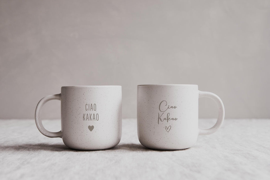 Ciao Kakao Steinzeug Tasse mit Herz - Jellies Design