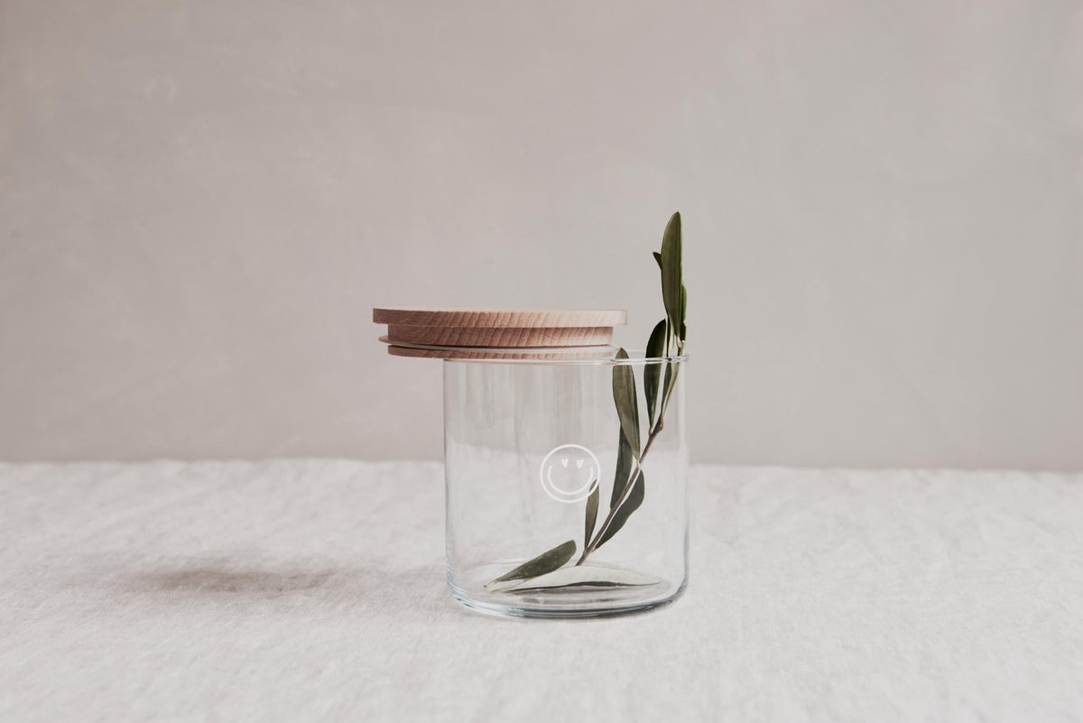 Vorratsglas "Smiley" die Geschenkidee zum Danke sagen für Erzieher, Kollegen oder Kindergarten, Kita - Jellies Design
