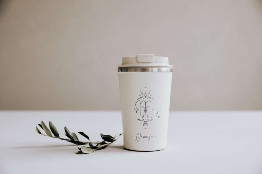 Thermobecher mit Deinem Wunschtext oder Logo - Jellies Design