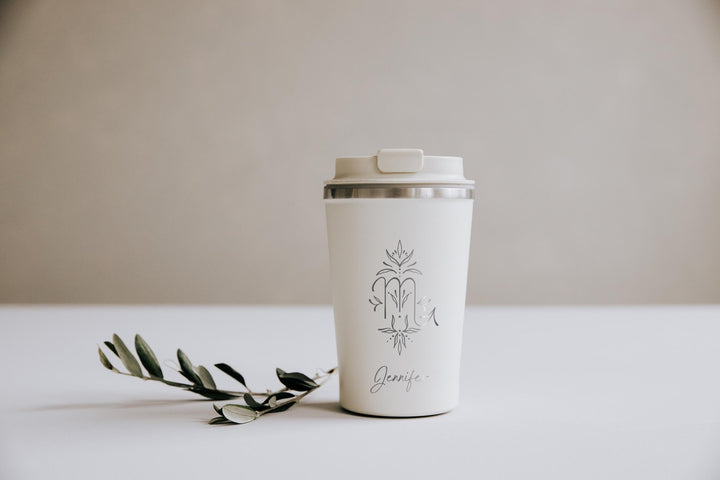 Thermobecher mit Deinem Wunschtext oder Logo - Jellies Design