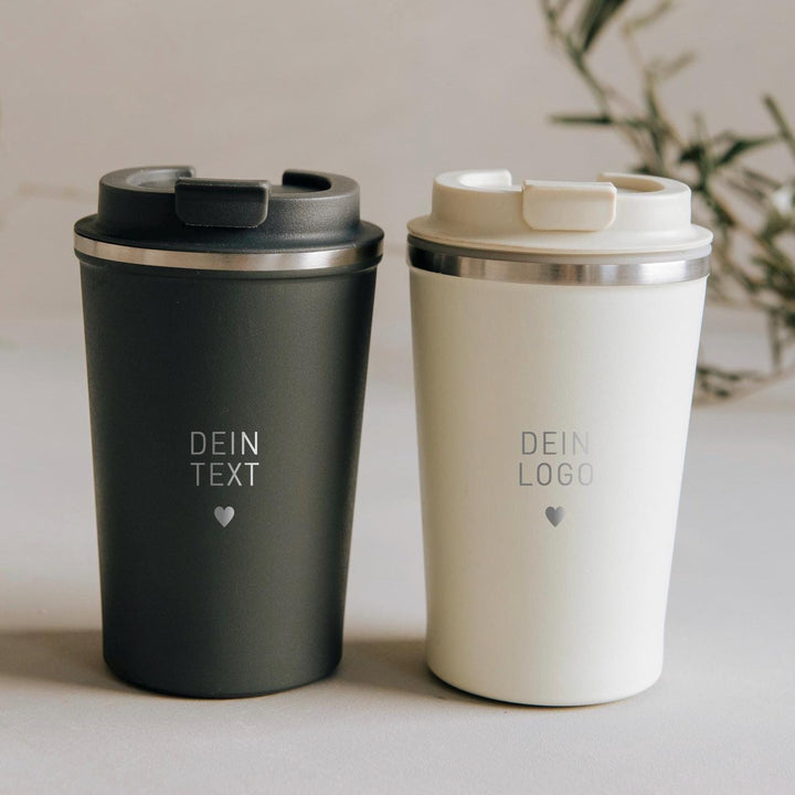 Thermobecher mit Deinem Wunschtext oder Logo - Jellies Design