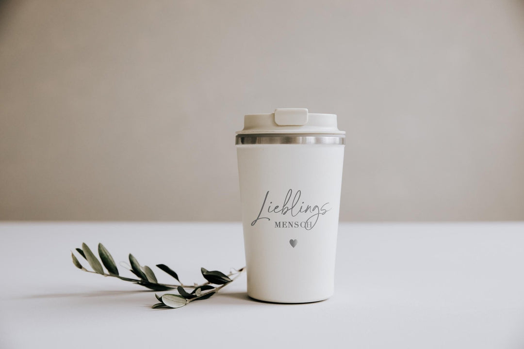 Thermobecher mit Deinem Wunschtext oder Logo - Jellies Design