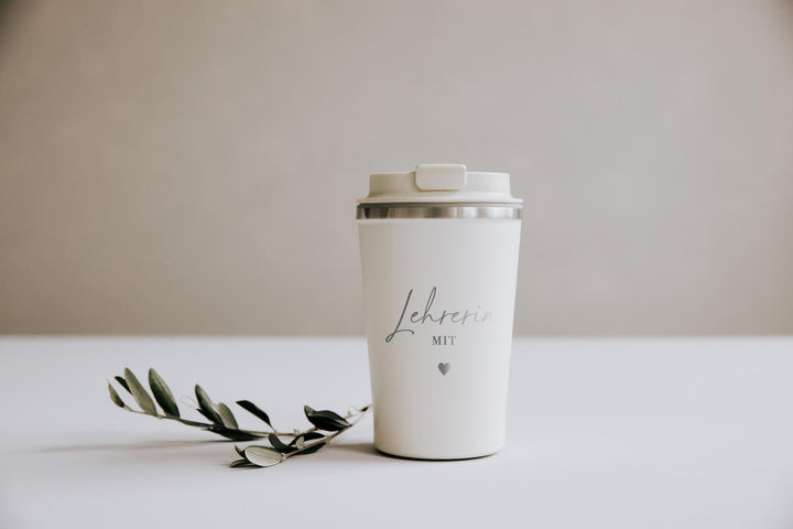 Thermobecher mit Deinem Wunschtext oder Logo - Jellies Design