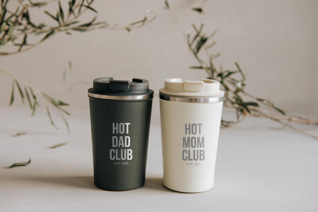 Papa Thermobecher | Kaffeebecher individuell graviert | To Go Becher | Hot Dad Club - JelliesDesign - Cups - Travel Mugs