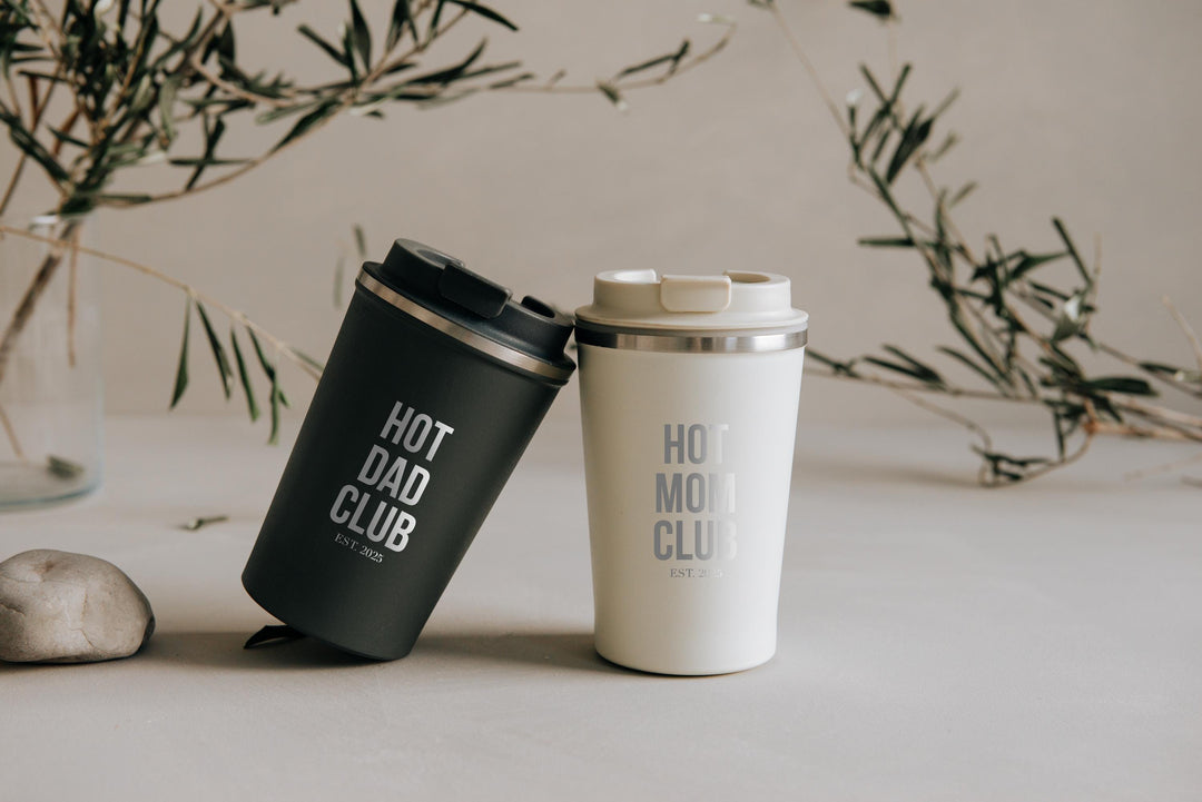 Papa Thermobecher | Kaffeebecher individuell graviert | To Go Becher | Hot Dad Club - JelliesDesign - Cups - Travel Mugs
