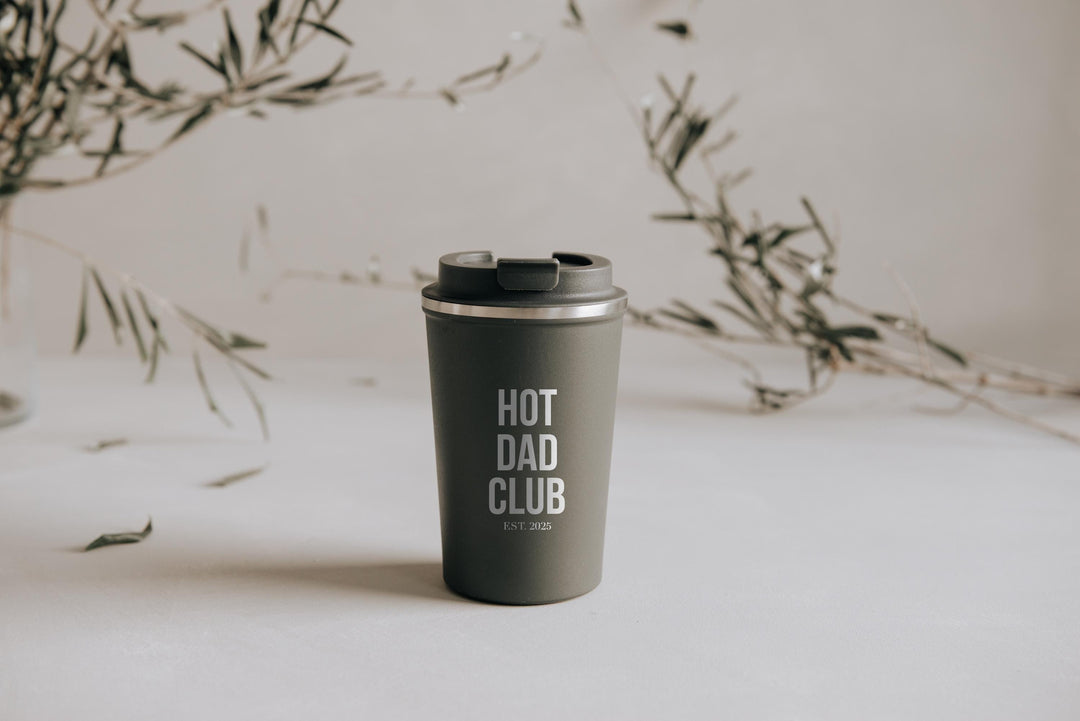 Vatertag Thermobecher | Kaffeebecher individuell graviert | To Go Becher | Hot Dad Club - JelliesDesign - Cups - Travel Mugs