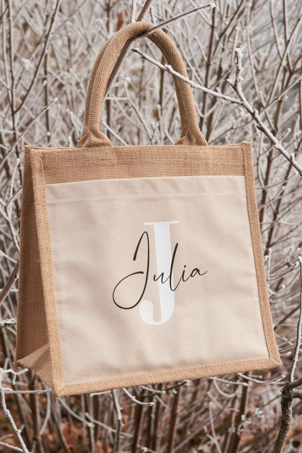 Personalisierte Jutetasche Initiale Name - Jellies Design