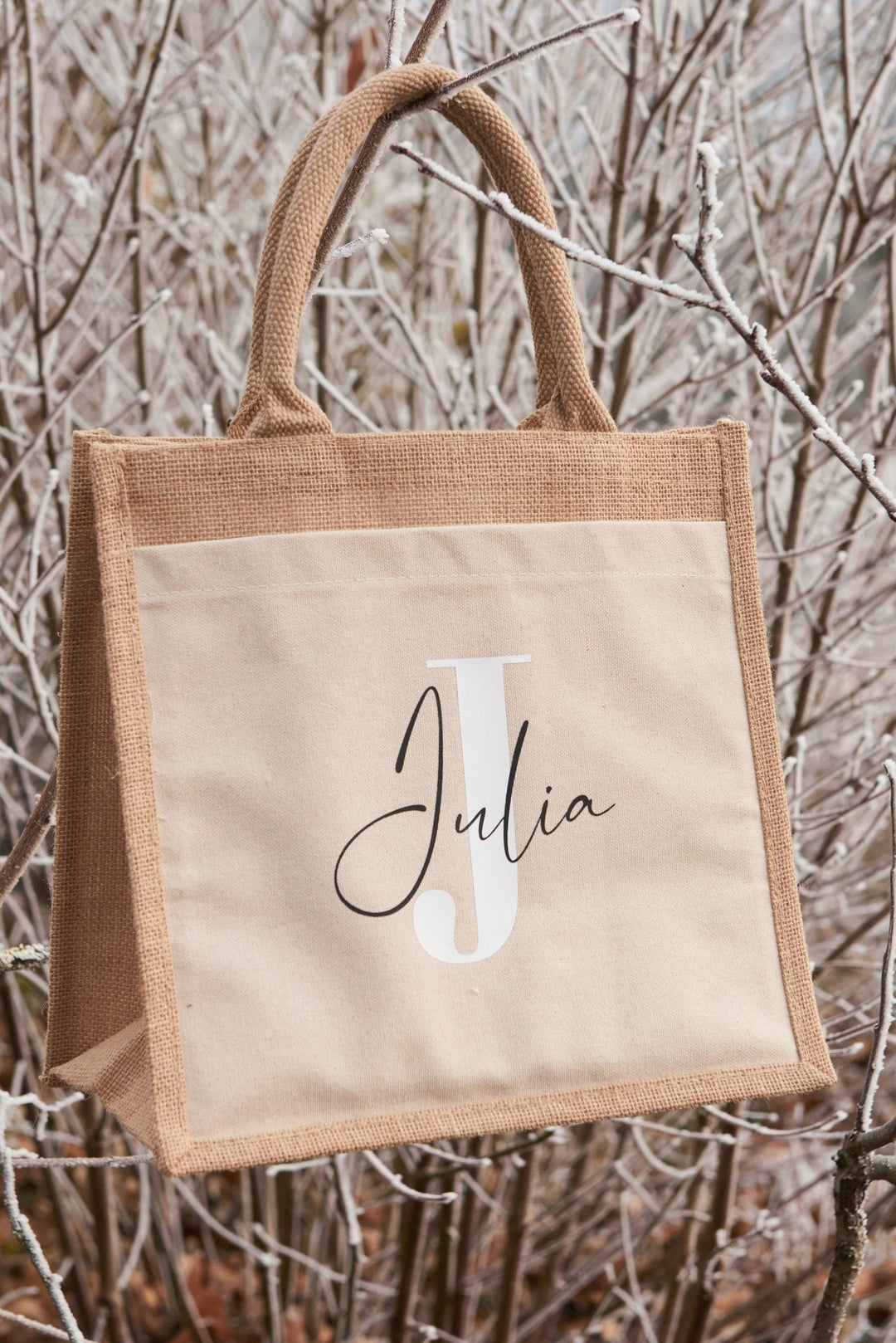 Personalisierte Jutetasche Initiale Name - Jellies Design