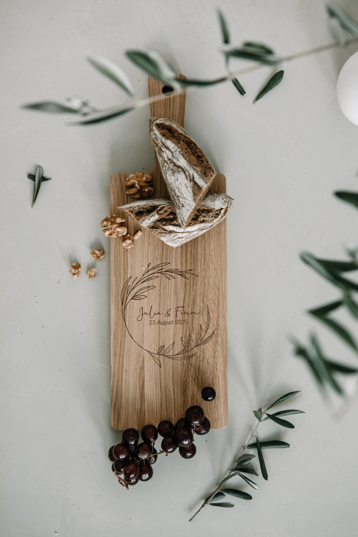 Personalisiertes Hochzeitsgeschenk Schneidebrett - Jellies Design