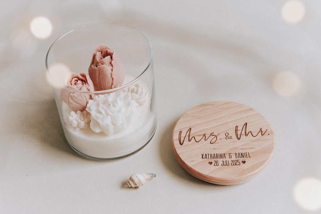 Hochzeitsglas "Mr & Ms" das Geschenk zur Hochzeit individuell, persönlich, nachhaltig und nützlich - Jellies Design