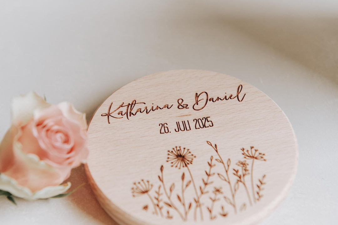 Hochzeitsglas "Wildblumen" das Geschenk zur Hochzeit, Verlobung oder Jahrestag, ein ganz individuelles Vorratsglas - Jellies Design