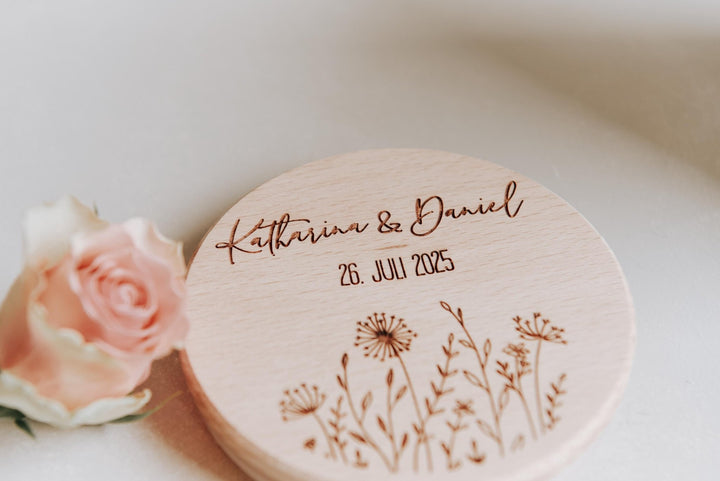 Hochzeitsglas "Wildblumen" das Geschenk zur Hochzeit, Verlobung oder Jahrestag, ein ganz individuelles Vorratsglas - Jellies Design
