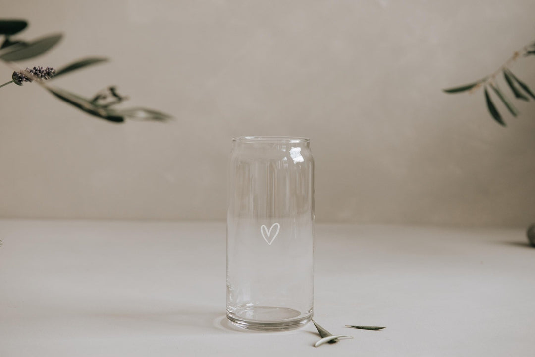 Trinkglas Herz die Geschenkidee für Paare, Liebende oder den geliebten Menschen - Jellies Design