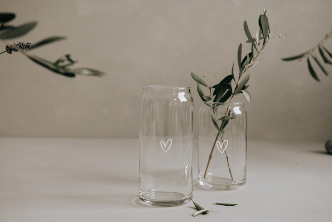 Trinkglas Herz die Geschenkidee für Paare, Liebende oder den geliebten Menschen - Jellies Design