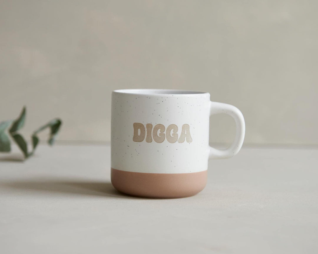 Keramiktasse "Digga" Weiß mit 360ml als Geschenk für Vatertag oder den coolen Teenager - Jellies Design