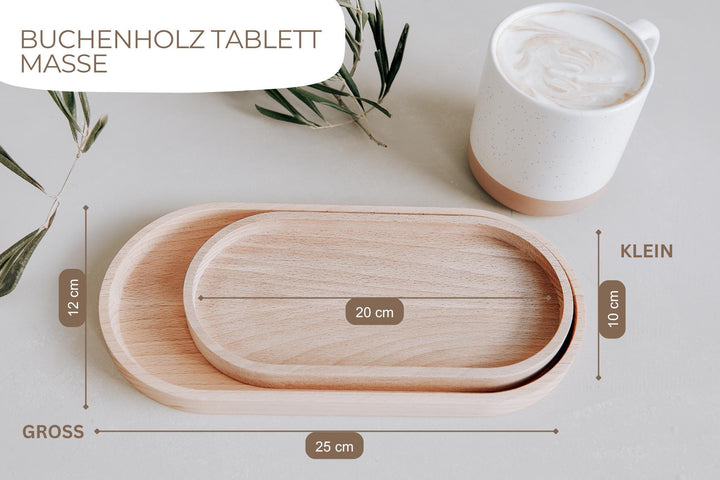 Holztablett aus Buche mit eigener Gravur nach Wunsch – personalisierte Geschenkidee, in 2 Größen wählbar - Jellies Design