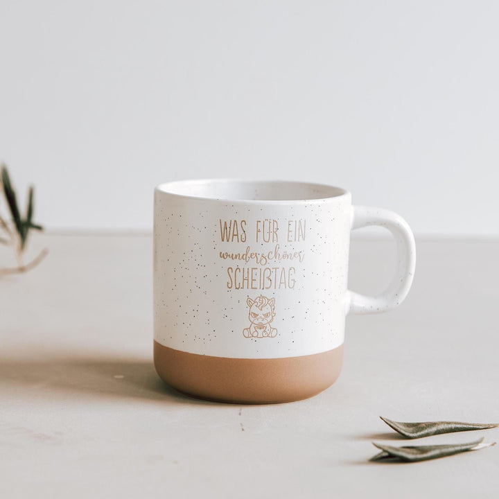 Keramiktasse "Was für ein wunderbarer Scheißtag" – Geschenk für Freundin – Beste Freunde Geschenkidee, Kollegin Montagstasse - Jellies Design