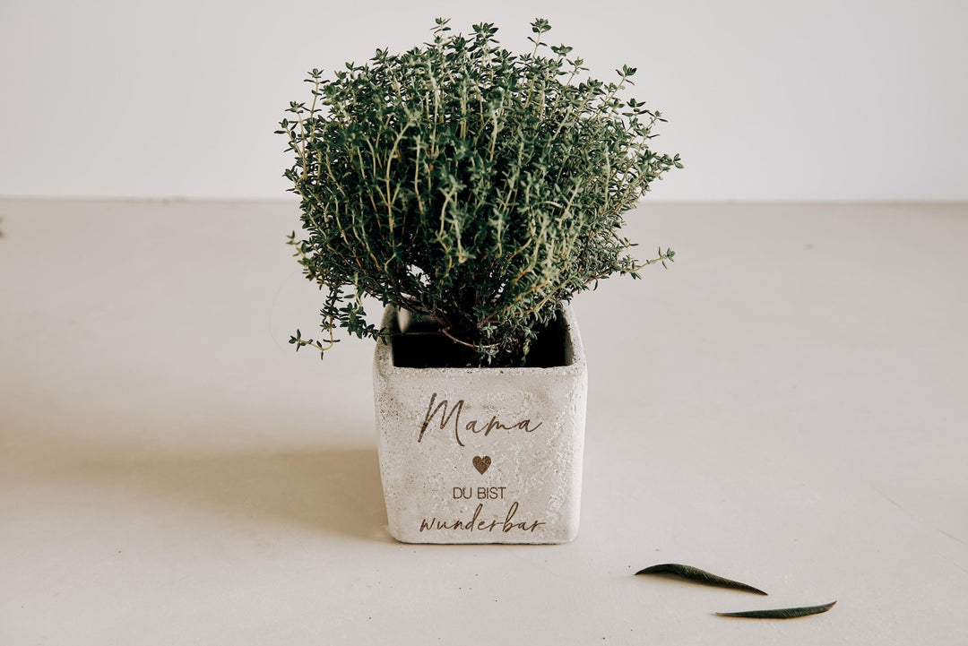 Muttertagsgeschenk Blumentopf Mama Papa Oma Opa du bist wunderbar - Jellies Design