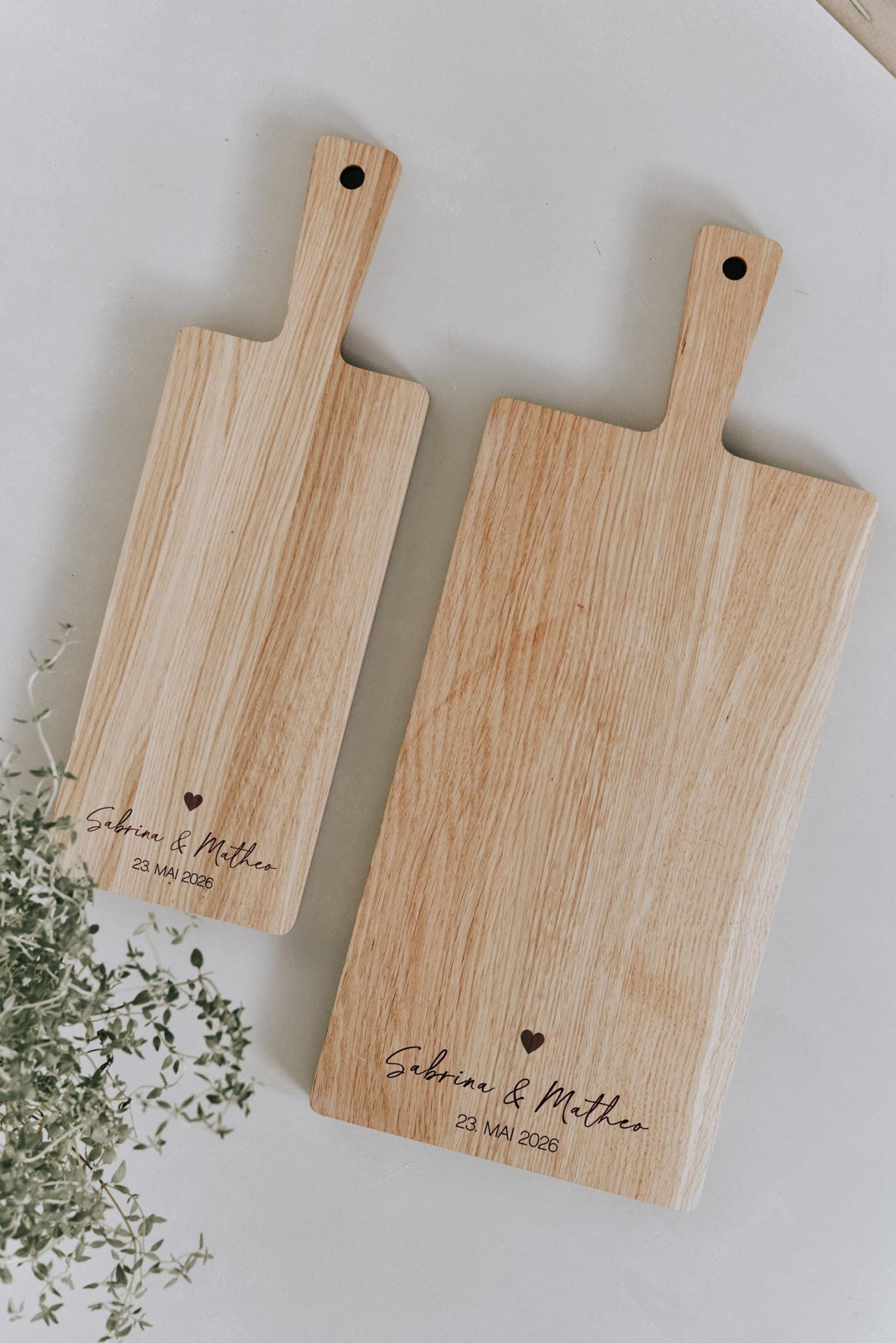 Personalisiertes Hochzeitsgeschenk Schneidebrett - Jellies Design