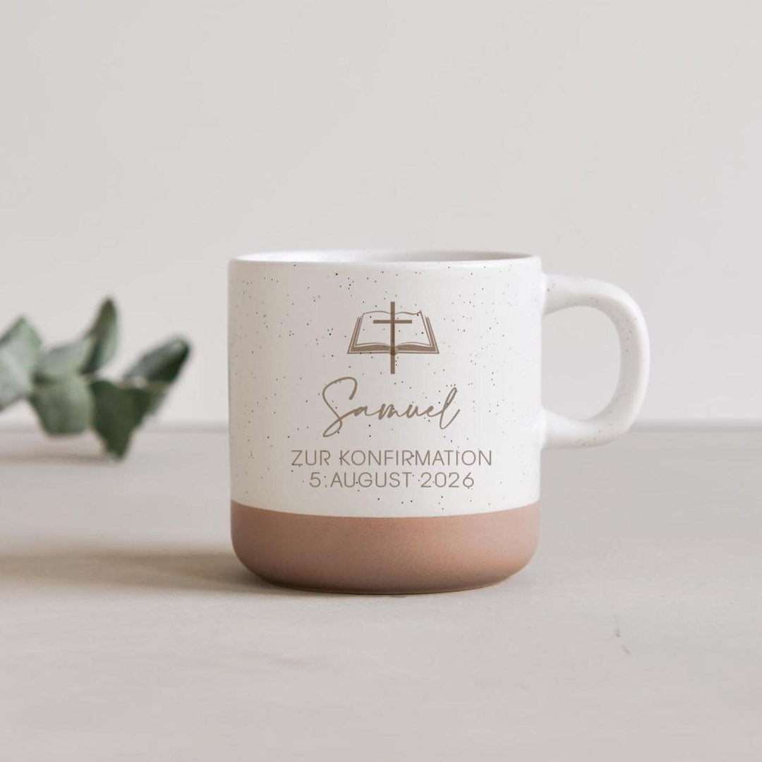 Kommunion Konfirmation personalisierte Tasse - Jellies Design