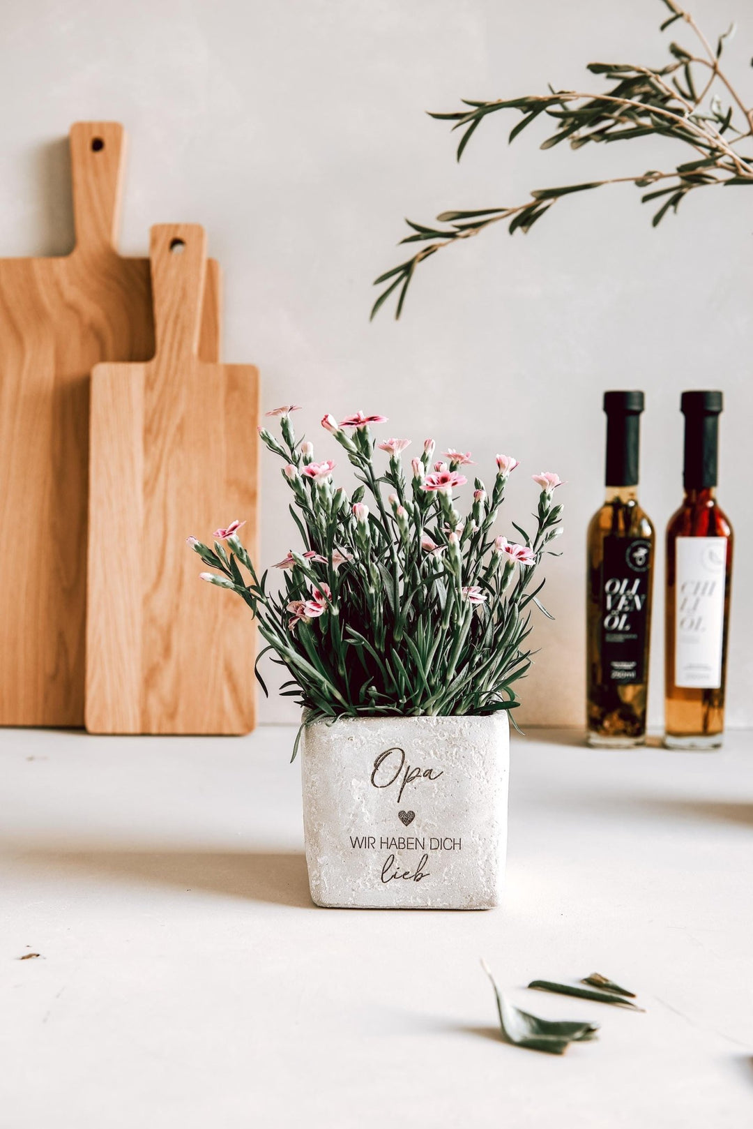 personalisierter Blumentopf als Geburtstagsgeschenk oder Geldgeschenk für Opa, Papa, oder als Dankeschön - Jellies Design