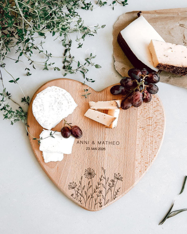 Geschenk Paar Jahrestag, Schneidebrett in Herzform, 2 Größen - JelliesDesign - - Cutting Boards