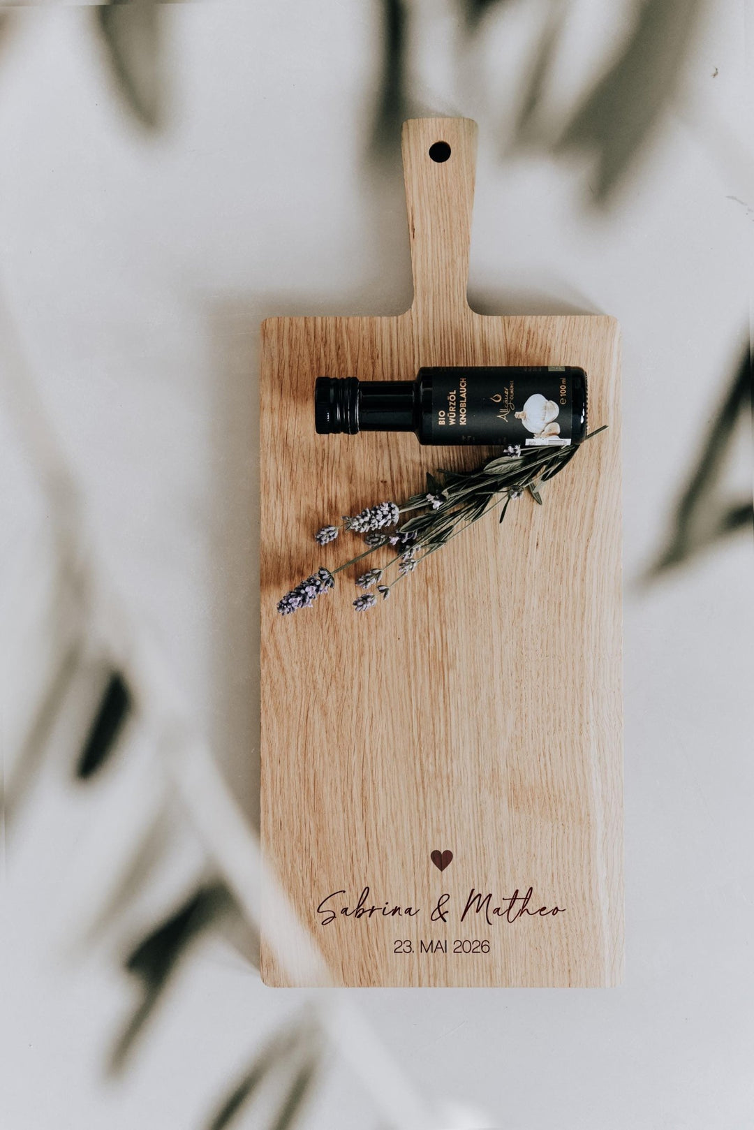 Personalisiertes Hochzeitsgeschenk Schneidebrett - Jellies Design