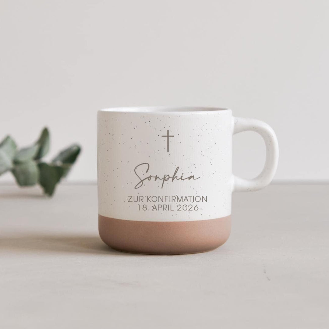Kommunion Konfirmation personalisierte Tasse - Jellies Design