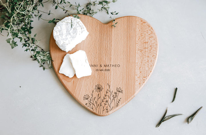 Geschenk Paar Jahrestag, Schneidebrett in Herzform, 2 Größen - JelliesDesign - - Cutting Boards