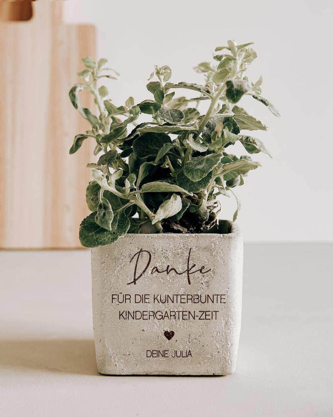 Abschiedsgeschenk Erzieherin "Danke für die kunterbunte Kindergarten-Zeit" Personalisierter Blumentopf - Geschenk Kindergarten - Jellies Design