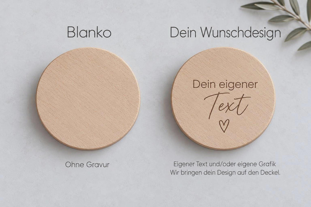 Vorratsglas mit Gravur personalisiert | Weihnachtsgeschenk Adventszeit | Keksglas Plätzchenglas Holzdeckel | Geschenk Lieblingsmensch - JelliesDesign - Storage Jars - Cookie Jars