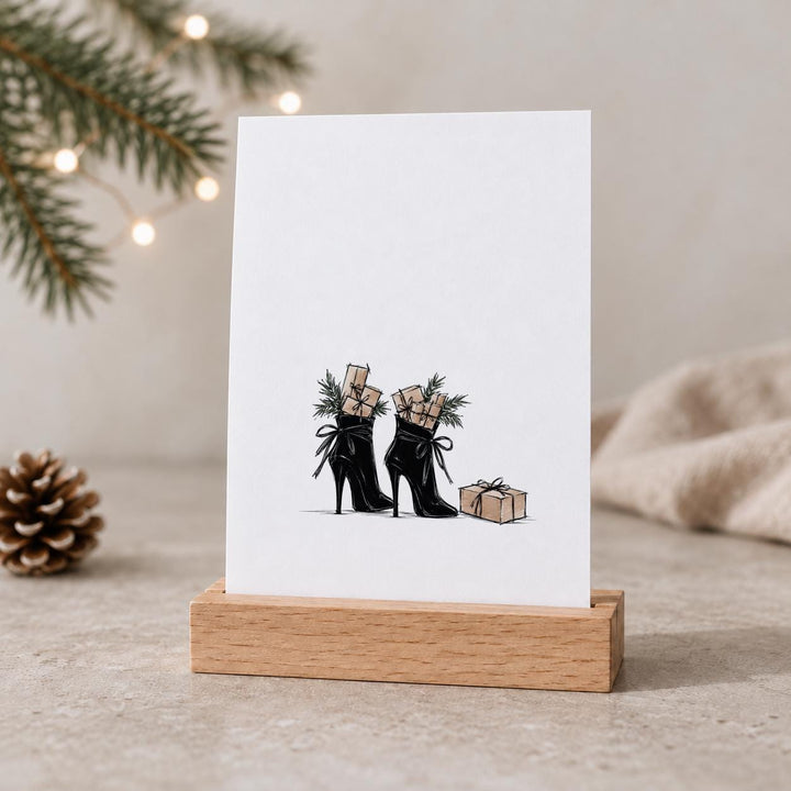 Weihnachtskarten Set 6 Stück, handgezeichnete Illustrationen – Postkarten A6 bunt &amp; schwarz-weiß, Grußkarten für Weihnachtspost - Jellies Design