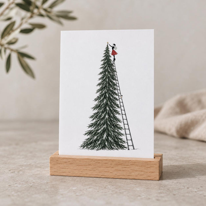 Weihnachtskarten Set 6 Stück lustig, handgezeichnete Illustrationen Weihnachtsstress – Postkarten A6 bunt &amp; schwarz-weiß, Serie 2 - JelliesDesign - Christmas - Christmas Cards