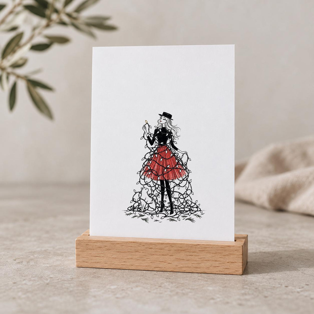 Weihnachtskarten Set 6 Stück lustig, handgezeichnete Illustrationen Weihnachtsstress – Postkarten A6 bunt & schwarz-weiß, Serie 2 - JelliesDesign - Christmas - Christmas Cards