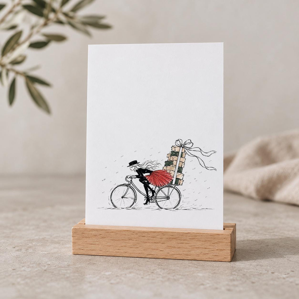Weihnachtskarten Set 6 Stück lustig, handgezeichnete Illustrationen Weihnachtsstress – Postkarten A6 bunt & schwarz-weiß, Serie 3 - JelliesDesign - Christmas - Christmas Cards