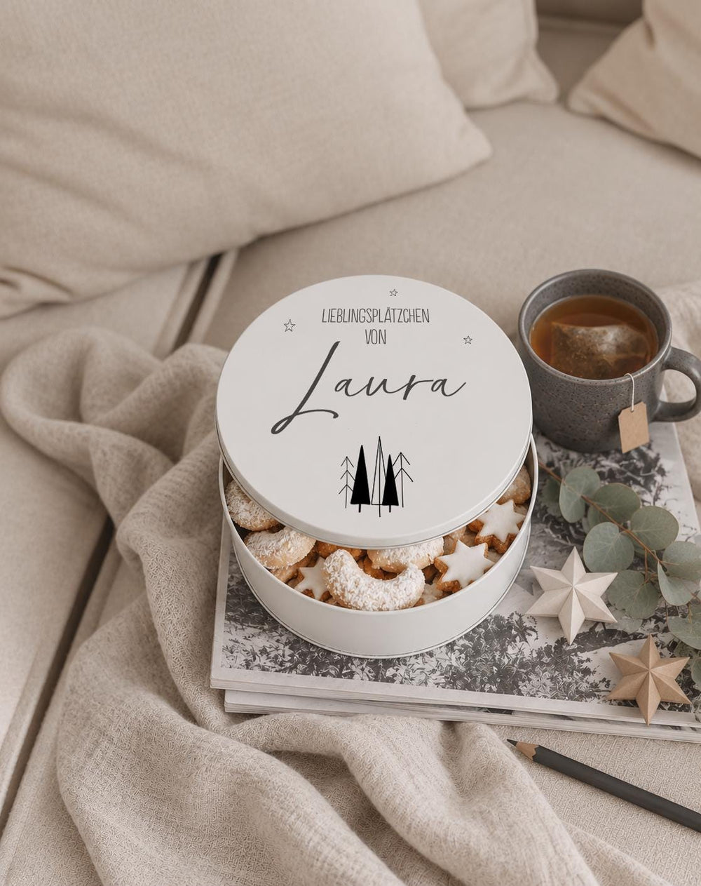 Personalisierte Keksdose mit Namen - Jellies Design