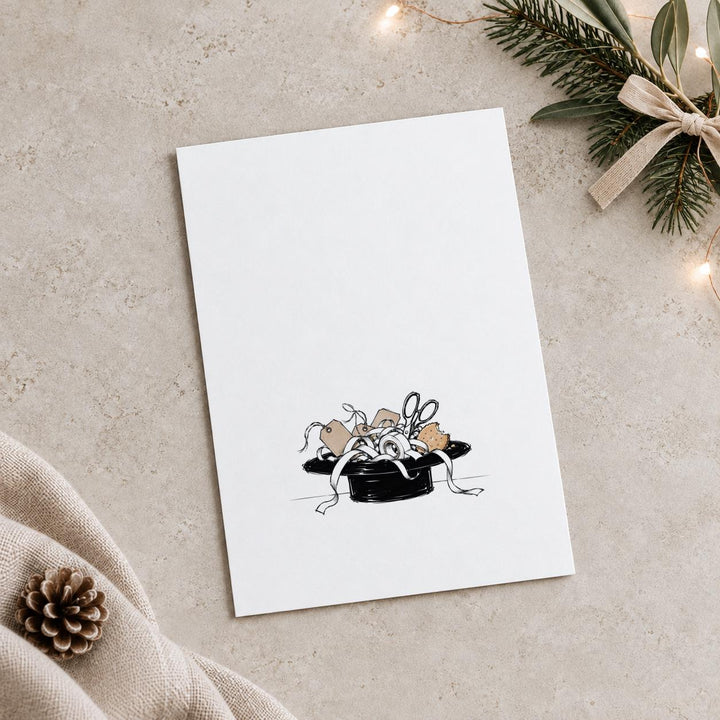 Weihnachtskarten Set 6 Stück, handgezeichnete Illustrationen – Postkarten A6 bunt &amp; schwarz-weiß, Grußkarten für Weihnachtspost - Jellies Design