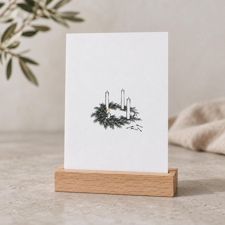 Weihnachtskarten Set 6 Stück lustig, handgezeichnete Illustrationen Weihnachtsstress – Postkarten A6 bunt &amp; schwarz-weiß, Serie 2 - JelliesDesign - Christmas - Christmas Cards